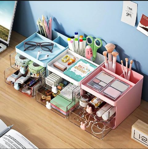 Small Rabbit Desk Organizer with 2 Drawers